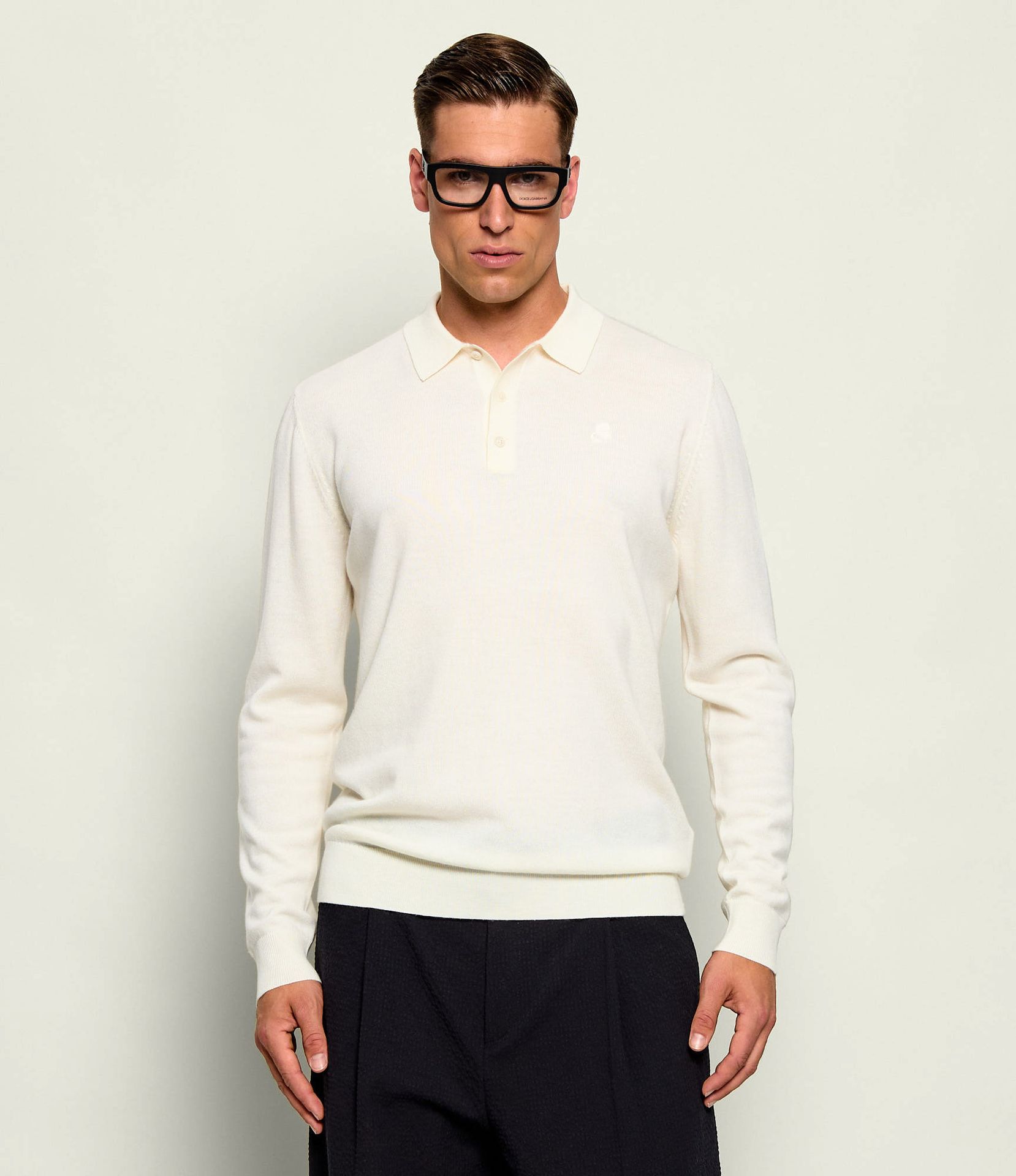Karl Lagerfeld Wełniane polo Regular Fit