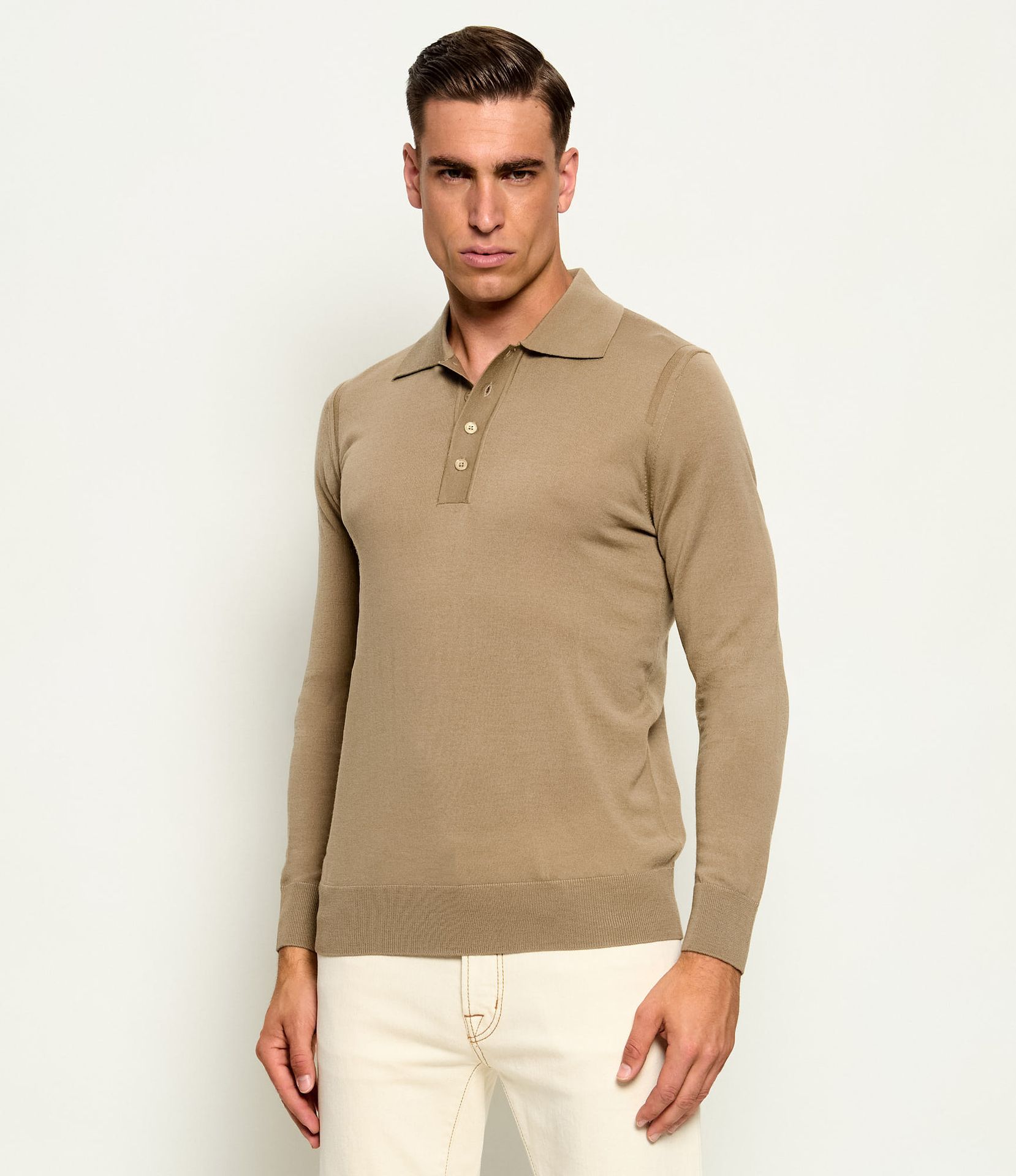PAOLO PECORA Wełniane polo Regular Fit