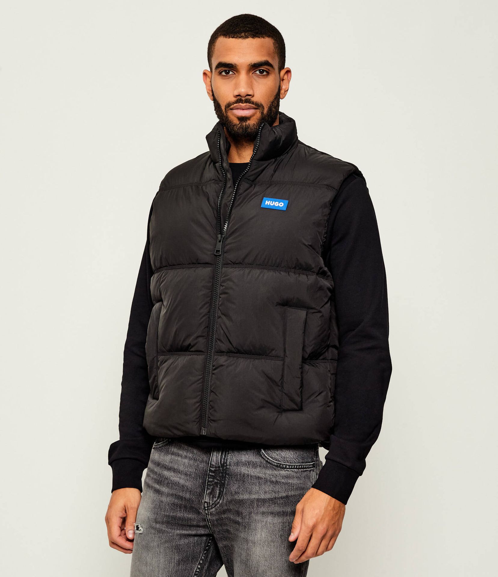 Hugo Blue Bezrękawnik Bodolino2541 Loose fit