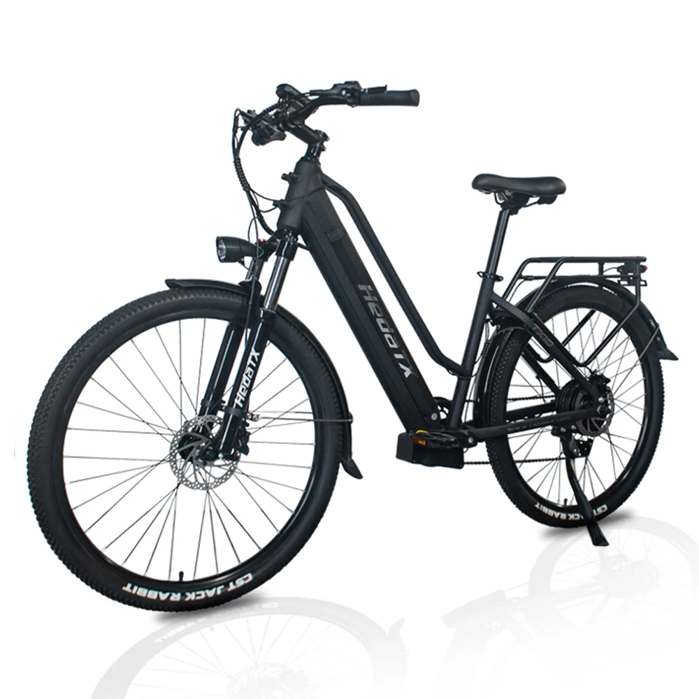 HedaTX TX10 E-Bike z Mocnym Silnikiem 48V19.2Ah, Wyjmowaną Baterią, 26-calowymi Kołami, Blokowaną Amortyzacją Przednią, Hydraulicznymi Hamulcami Tarczowymi, Dojazdowy Rower Elektryczny z Maksymalną Różowy
