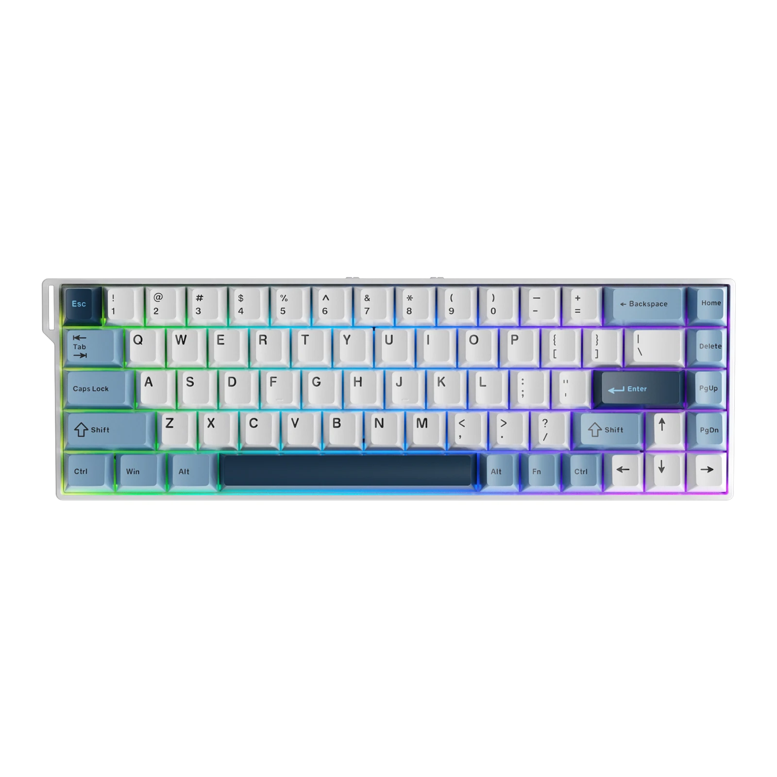 AJAZZ AK680 V2 68% Przewodowa Klawiatura Gamingowa RGB, Rapid Trigger, Przełączniki Ice Isle (8K Polling Rate), Nakładki PBT, Ergonomiczna, Kompatybilna z Win/Mac, USB Przewodowa, Konstrukcja Ribbon, Khaki