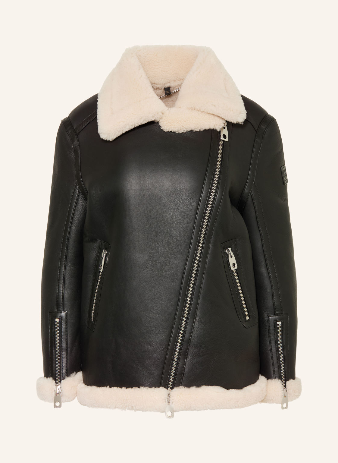 Belstaff Kurtka Skórzana Virden schwarz