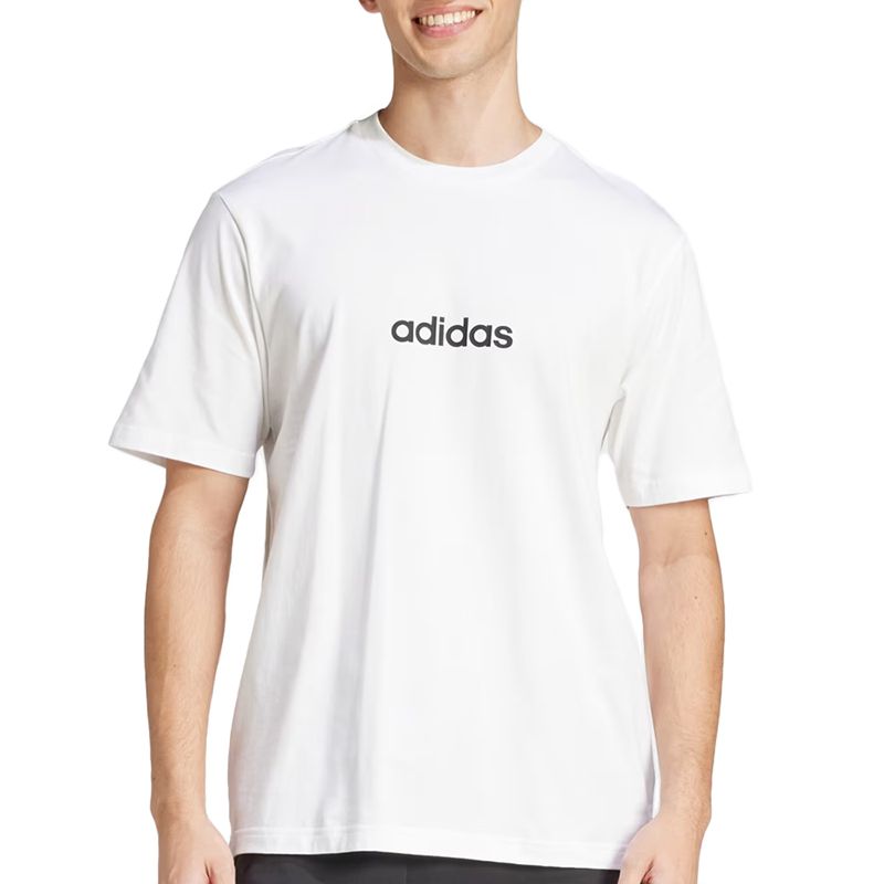 Koszulka męska adidas Sportswear Essentials Linear Single JE9000 - biała