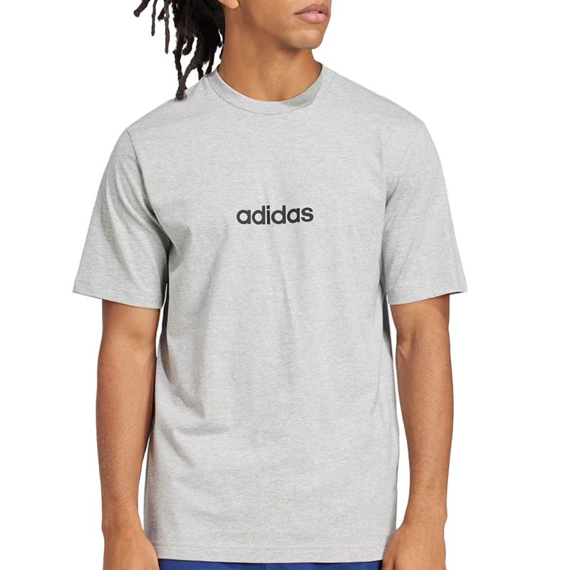 Koszulka męska adidas Sportswear Essentials Linear Single JE9002 - szara