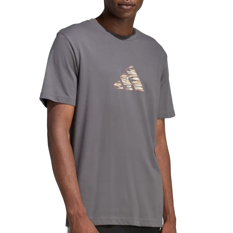 Koszulka męska adidas Camo Expolorer Graphic JZ7501 - szara