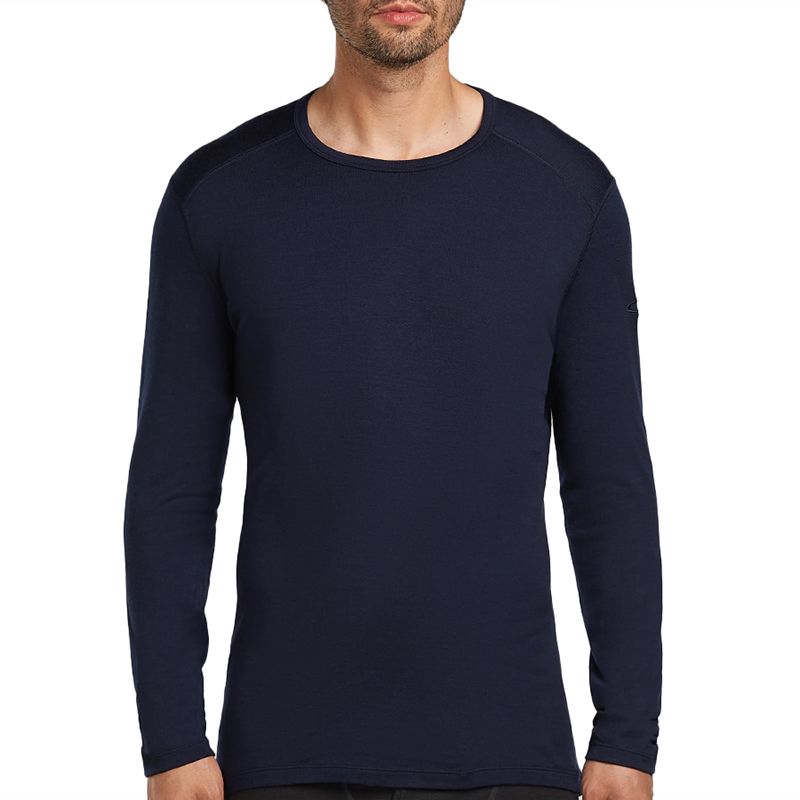 Koszulka męska Icebreaker Merino 260 Tech Long Sleeve Crewe Thermal Top 1043714011 - granatowa