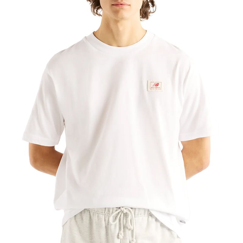 Koszulka męska New Balance Woven Label MT53928WT - biała