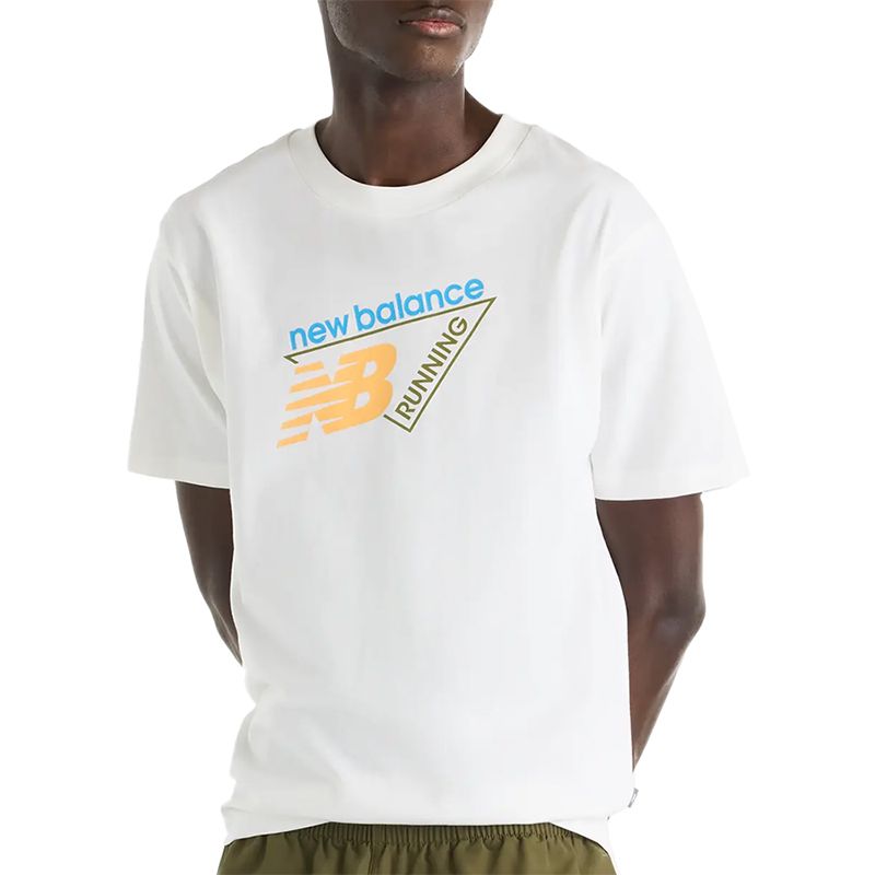 Koszulka męska New Balance Classic Tri-Logo MT61N1YVSST - biała