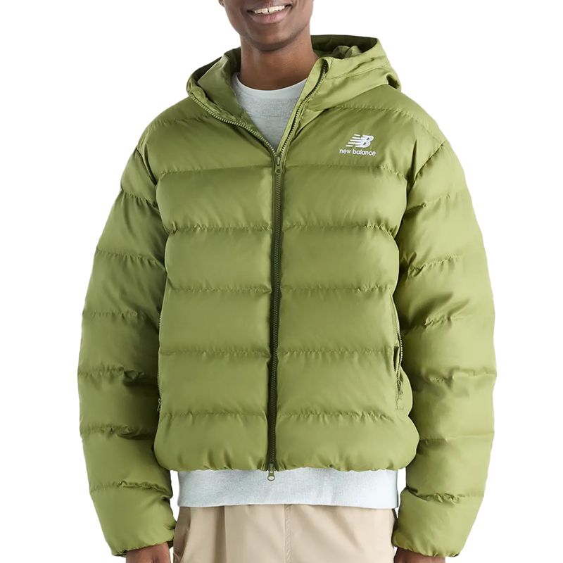 Kurtka męska New Balance Boston Puffer MJ62G17OGEE - zielona
