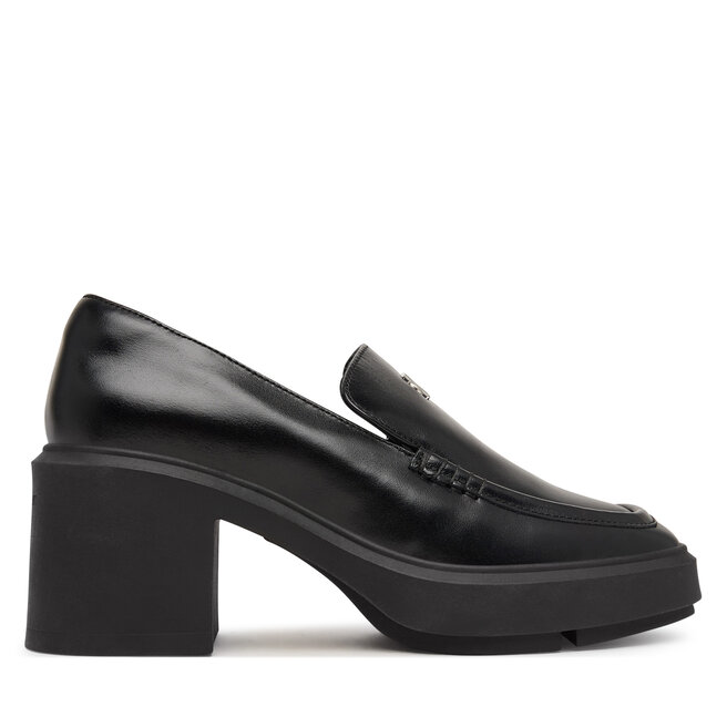 Półbuty Calvin Klein Block Heel Loafer Lth Hdw HW0HW03176 Czarny