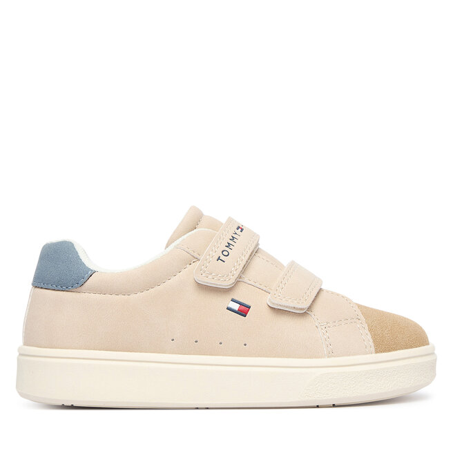 Sneakersy Tommy Hilfiger Low Cut Velcro Sneaker T1X9-35218-1959 M Beżowy