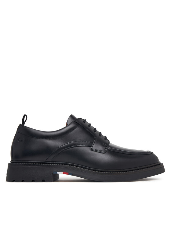 Tommy Hilfiger Półbuty Corporate Casual Lth Deck Shoe FM0FM05979 Czarny