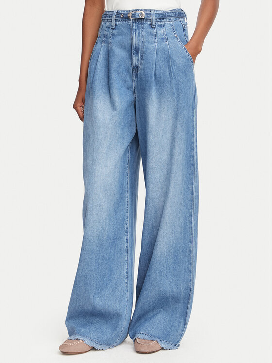 Morgan Jeansy 262-PELIAM Niebieski jasny Wide Leg
