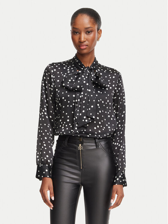 Rinascimento Koszula CFC0130434003 Czarny Loose Fit