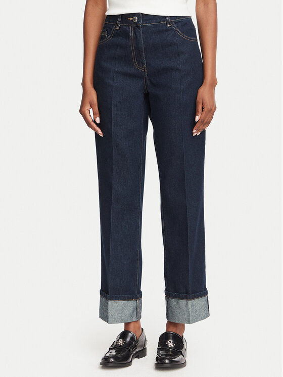 Morgan Jeansy 252-PREVER Granatowy Straight Fit