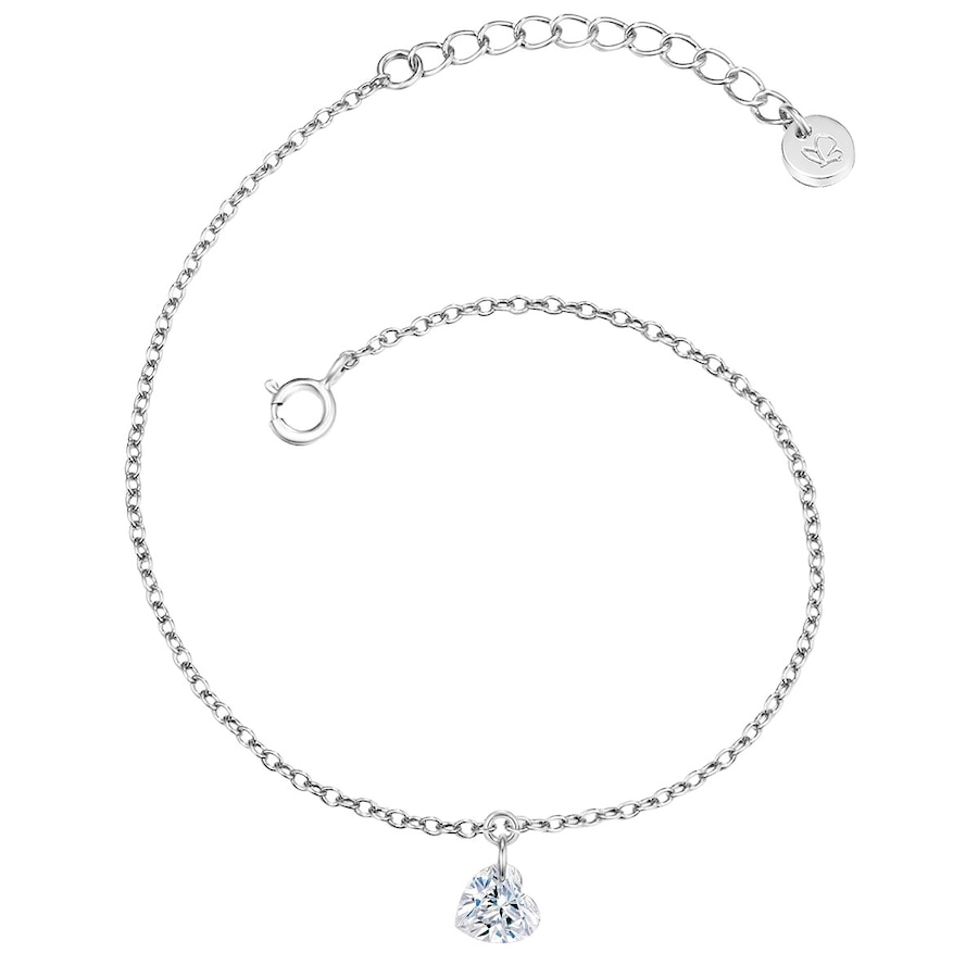 Glanzstücke München Srebrna bransoleta Serce srebro wysokiej próby Topaz srebrny Bransoletki 1 ct Damski
