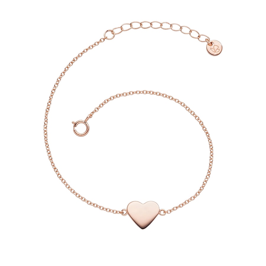 Glanzstücke München Srebrna bransoleta Serce srebro wysokiej próby żółte złoto Bransoletki 1 ct Damski