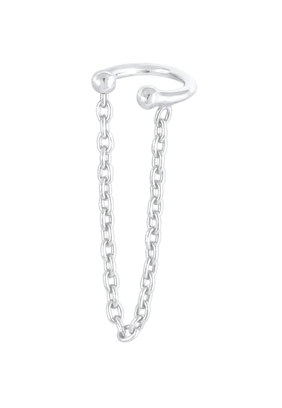 Elli Damski naszyjnik Earcuff Necklace Filigranowy Elegant w 925 Sterling Silver Pozłacany Kolczyki 1 ct