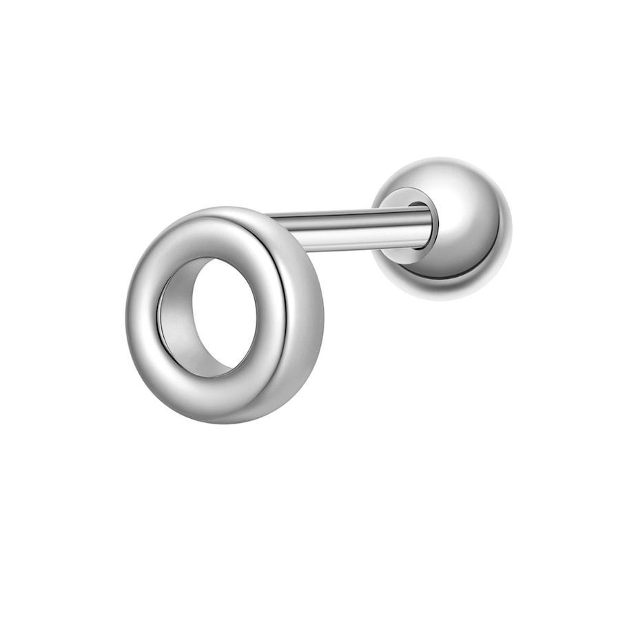 Glanzstücke München Piercing Litera O ze srebra próby 925 w kolorze srebrnym Kolczyki 1 ct Damski