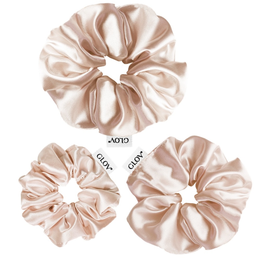 GLOV Satin Scrunchies Gumki do włosów 1 ct Nude Damski
