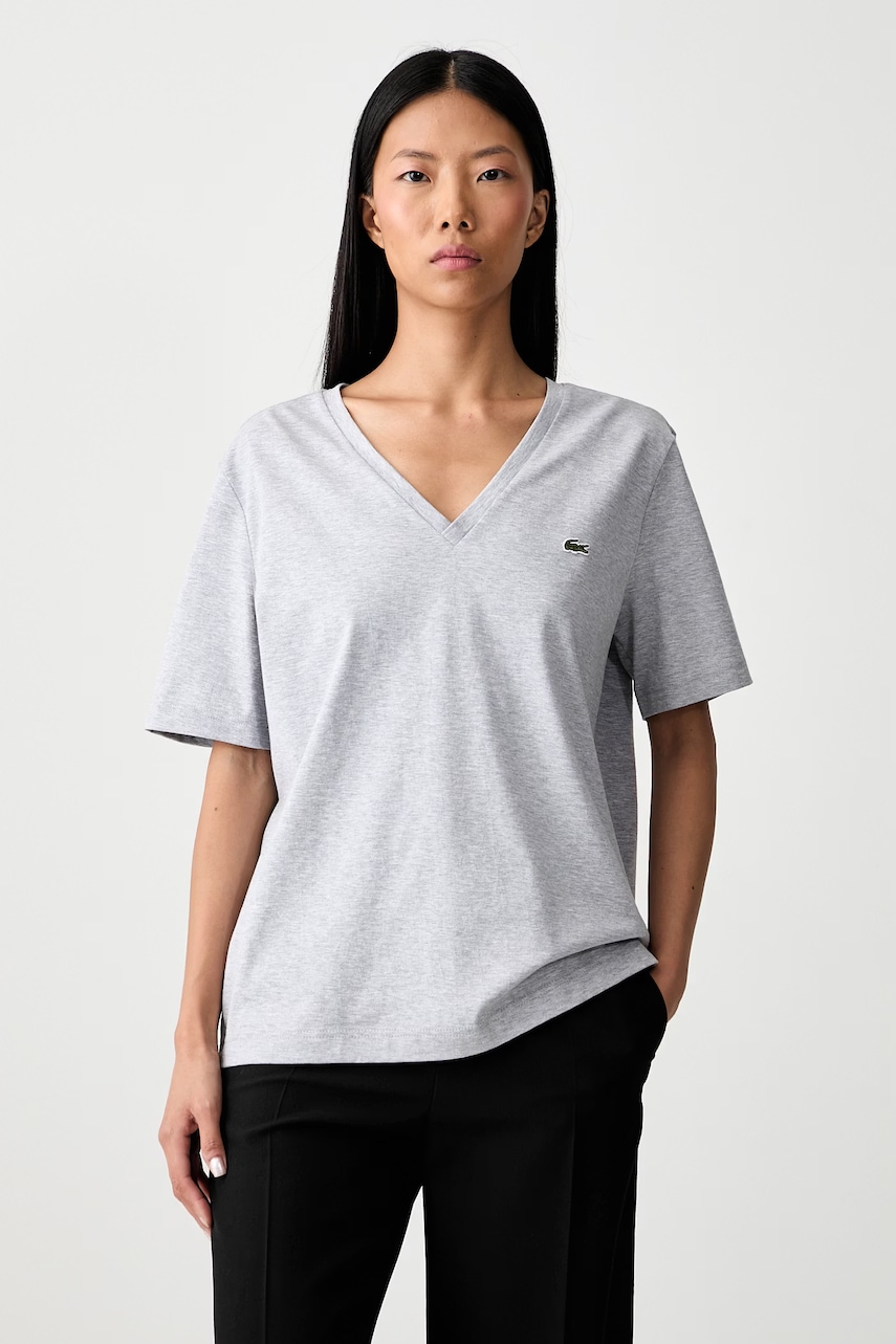 Lacoste T-shirt basic bawełniany damski