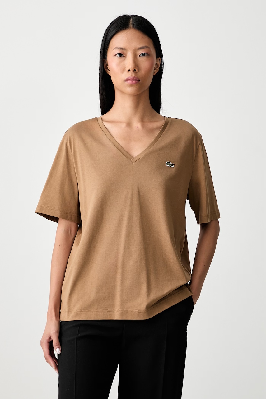 Lacoste T-shirt basic bawełniany damski