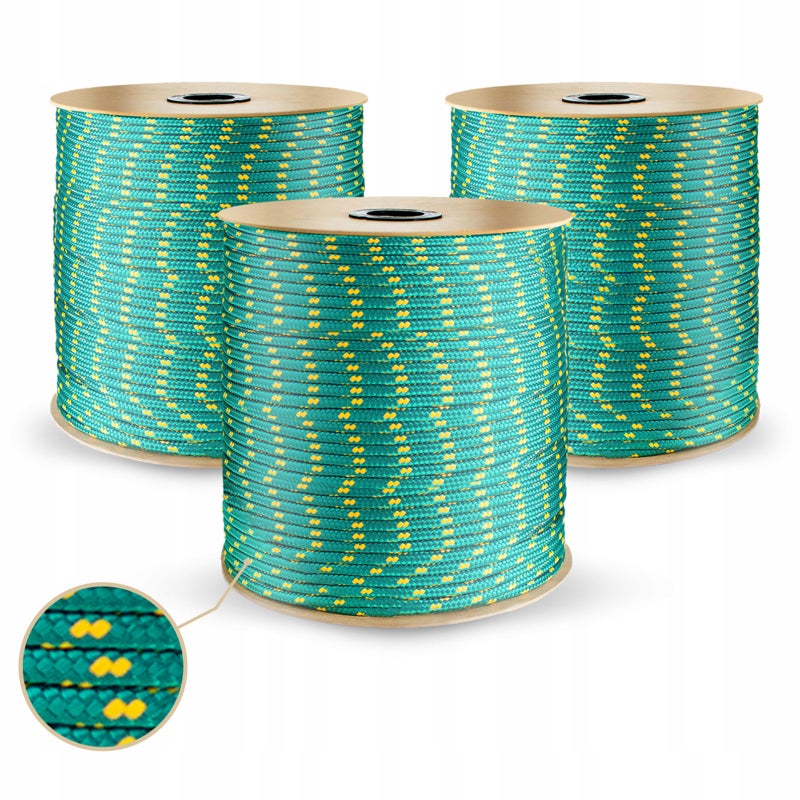 Lina Linka Polipropylenowa 20mm Pleciona uniwersalna Żeglarska ZIELONA 50m