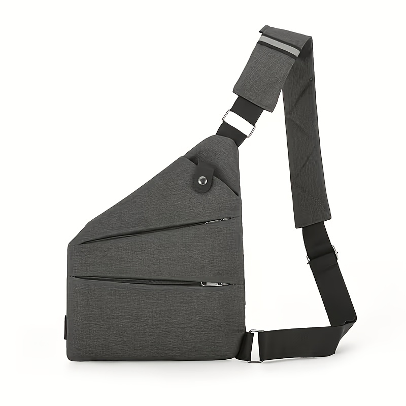 TEMU Unisexowa Torba Sling Crossbody, Wąska Torba na Ramię Antykradzieżowa z Wieloma Kieszeniami na Zamek, Casualowy Plecak Podróżny na Wędrówki i do
