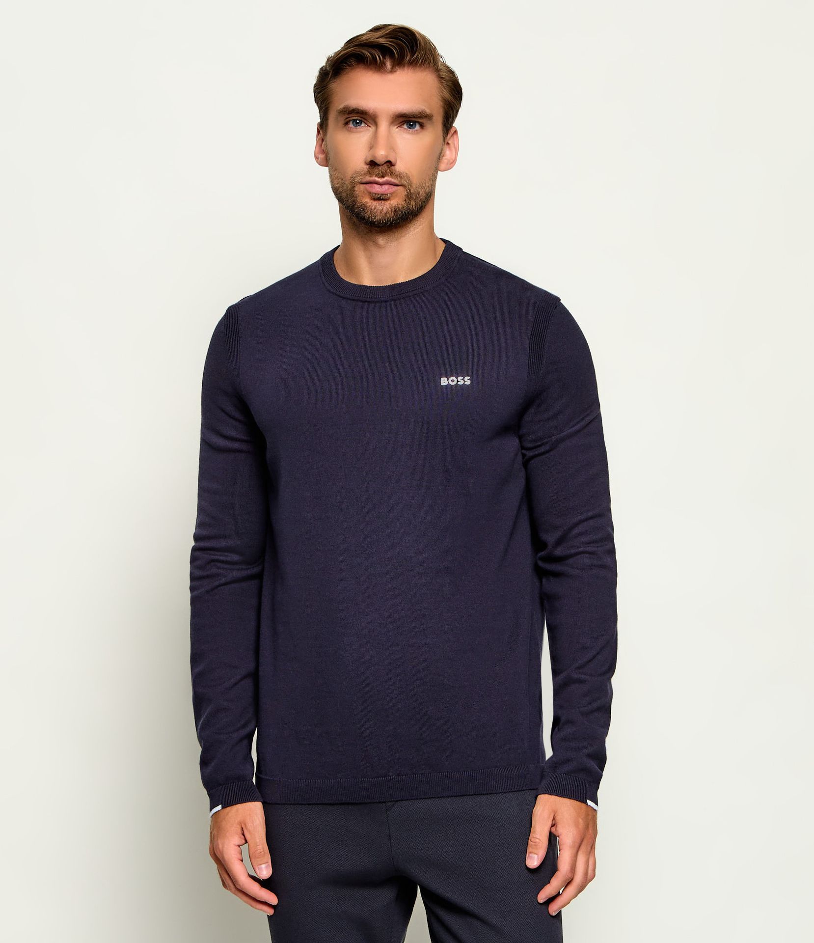 BOSS GREEN Sweter KN_Ever-X CN Regular Fit
