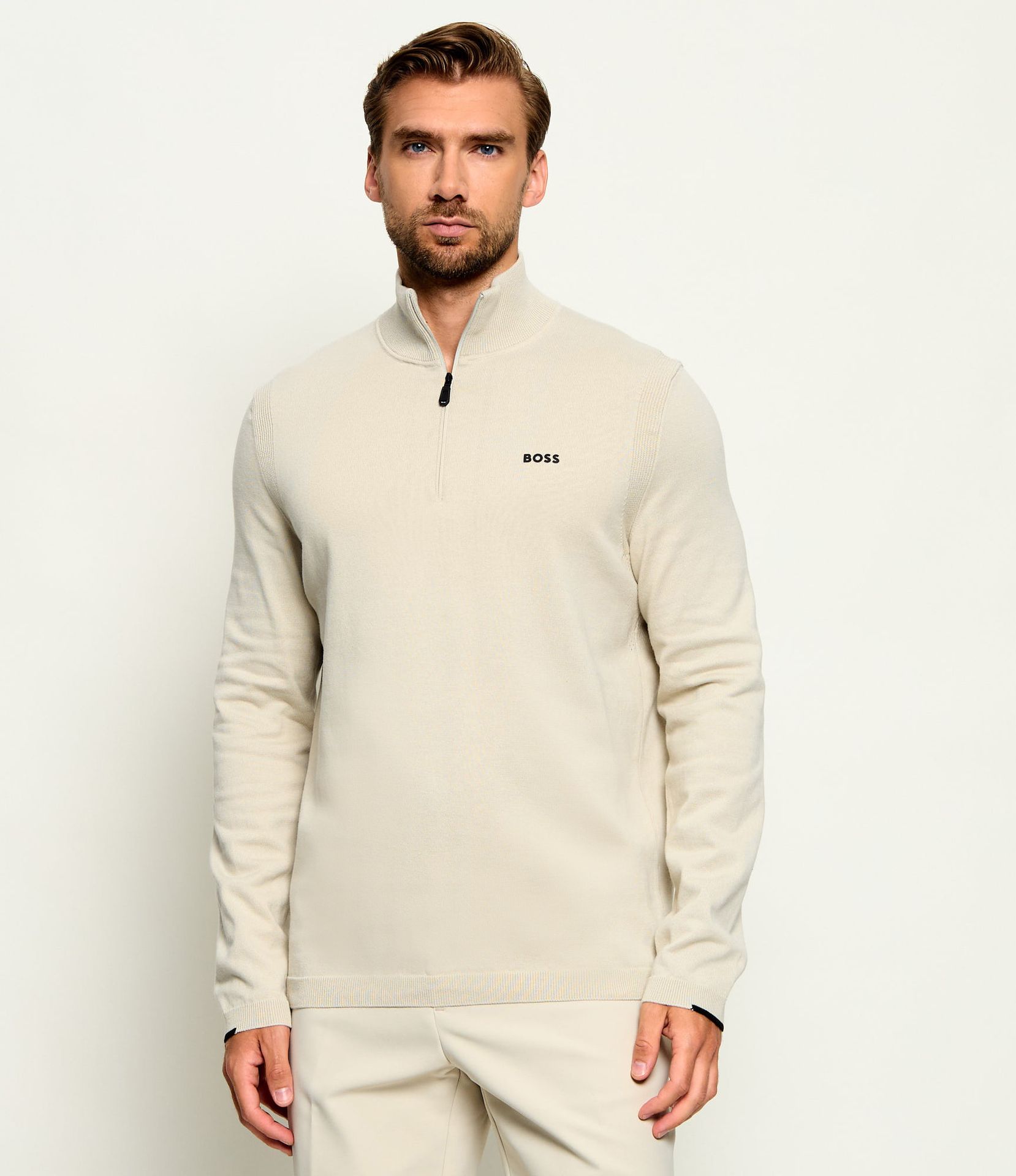 BOSS GREEN Sweter KN_Ever-X QZ Regular Fit