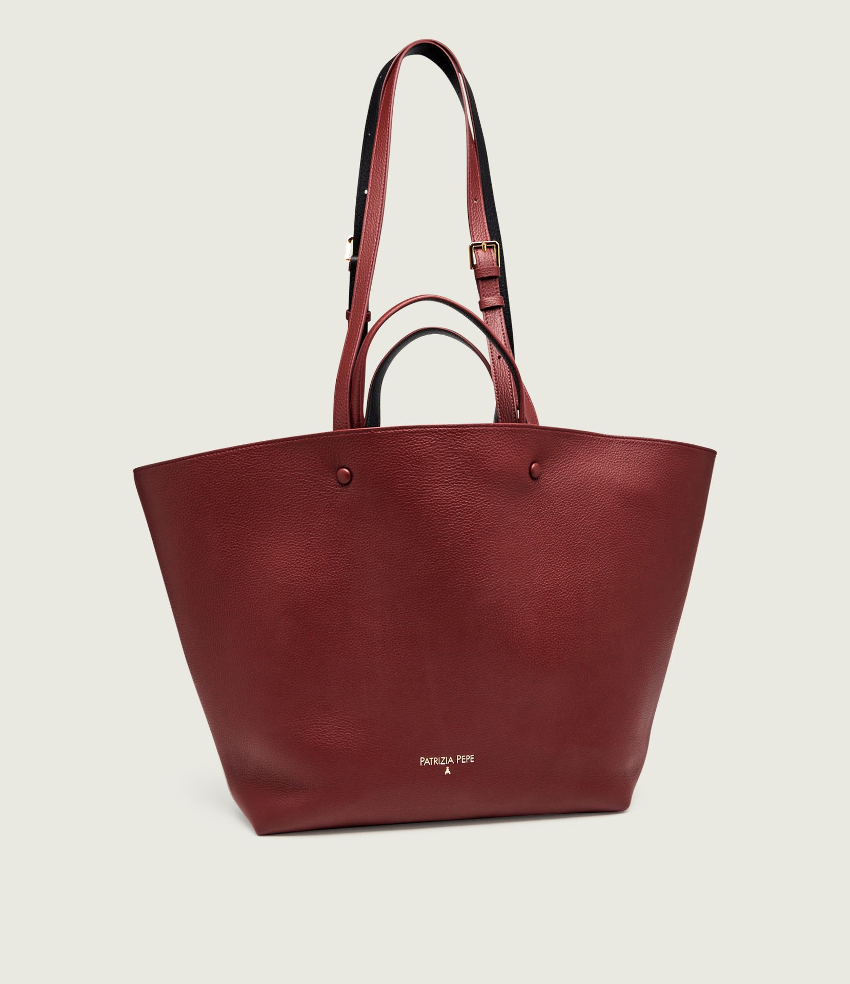 Patrizia Pepe Skórzana shopperka + saszetka Complete