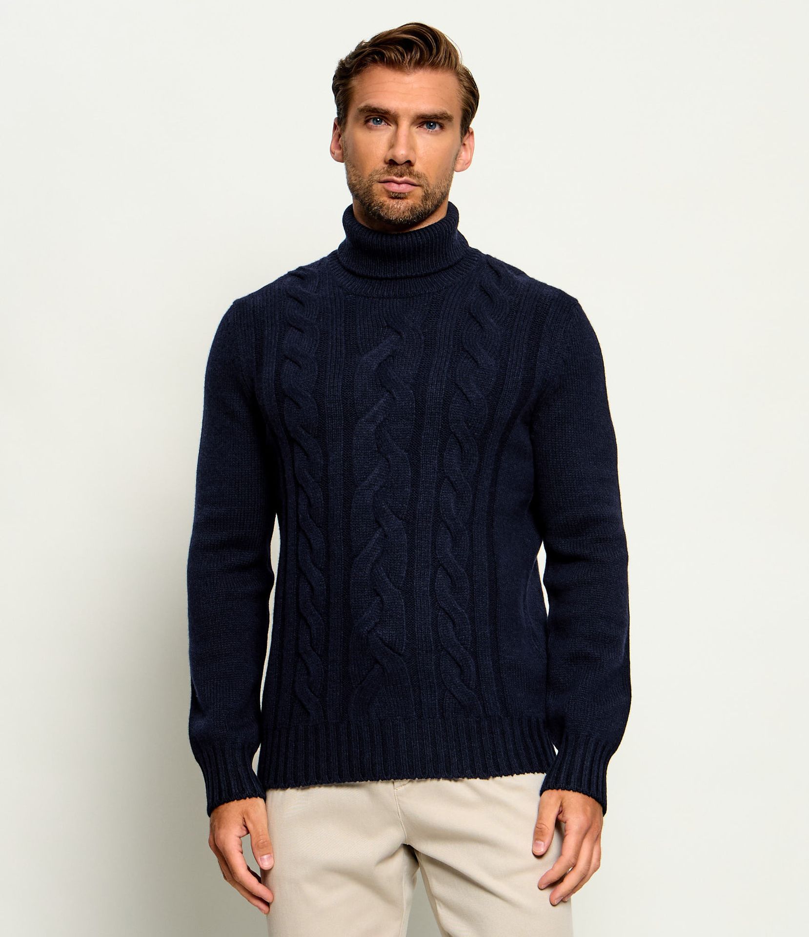 Gran Sasso Wełniany golf Regular Fit