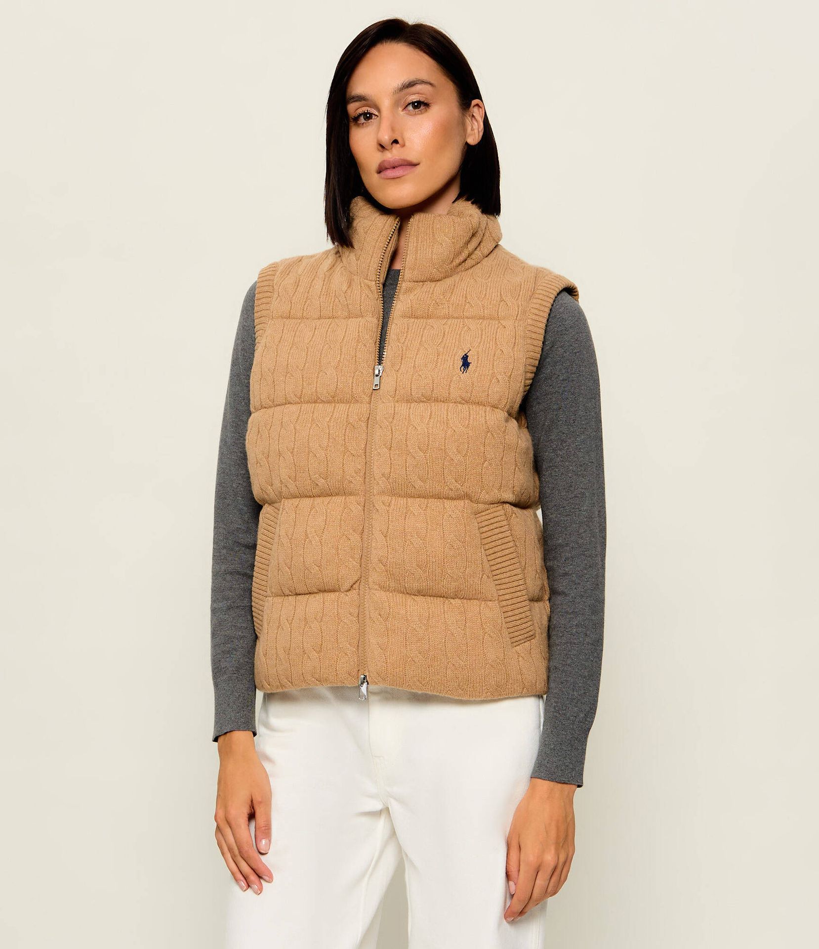 POLO RALPH LAUREN Wełniany bezrękawnik Regular Fit z dodatkiem kaszmiru