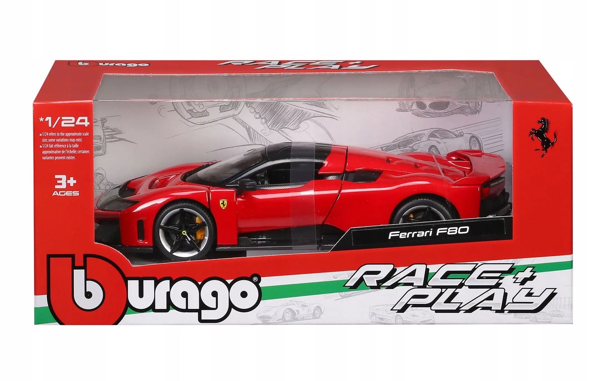 Ferrari Race and Play F80 Red Rosso Corsa 124 - model lub pojazd