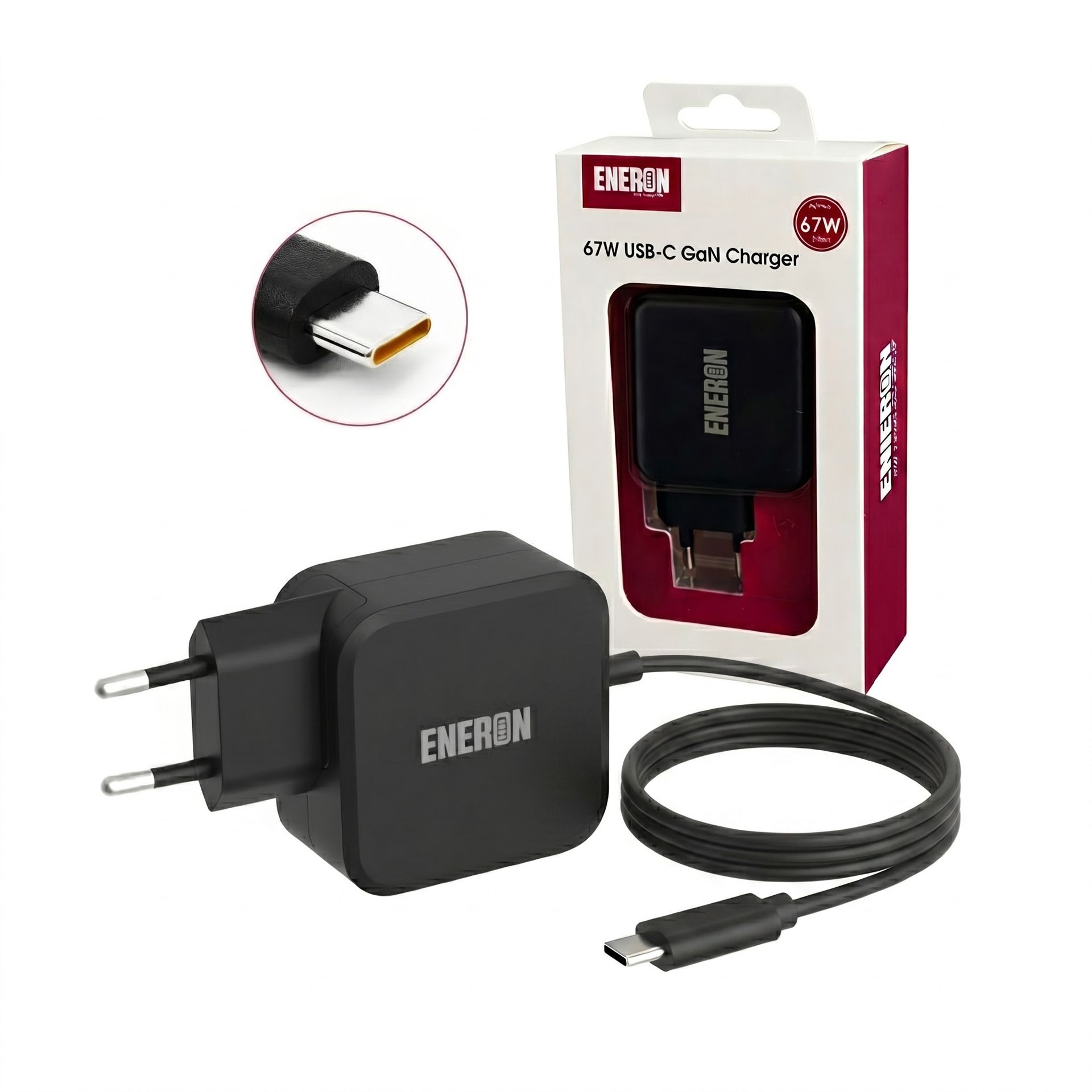 Eneron 67W WALL GaN CHARGER - BLACK