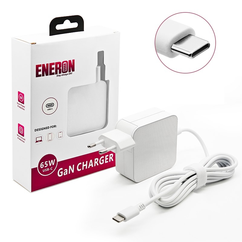 Zasilacz Ładowarka 65W GaN USB-C Universal White