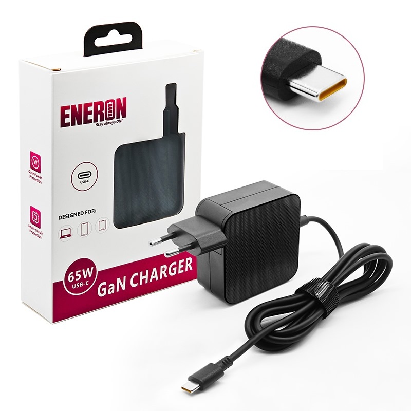 Zasilacz Ładowarka 65W GaN USB-C Universal Black