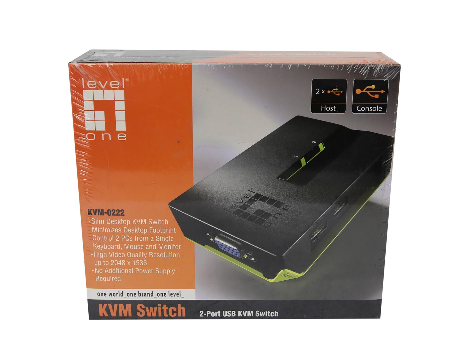 KVM Switch Level One KVM-0222 2x USB 590222 Nowy