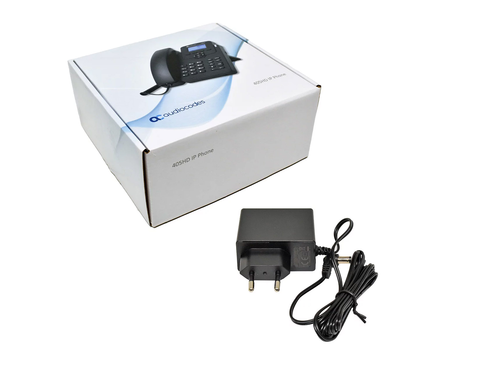 Telefon IP Audiocodes 405HD Czarny PoE LCD Podstawka PSU GGWV00597 Nowy