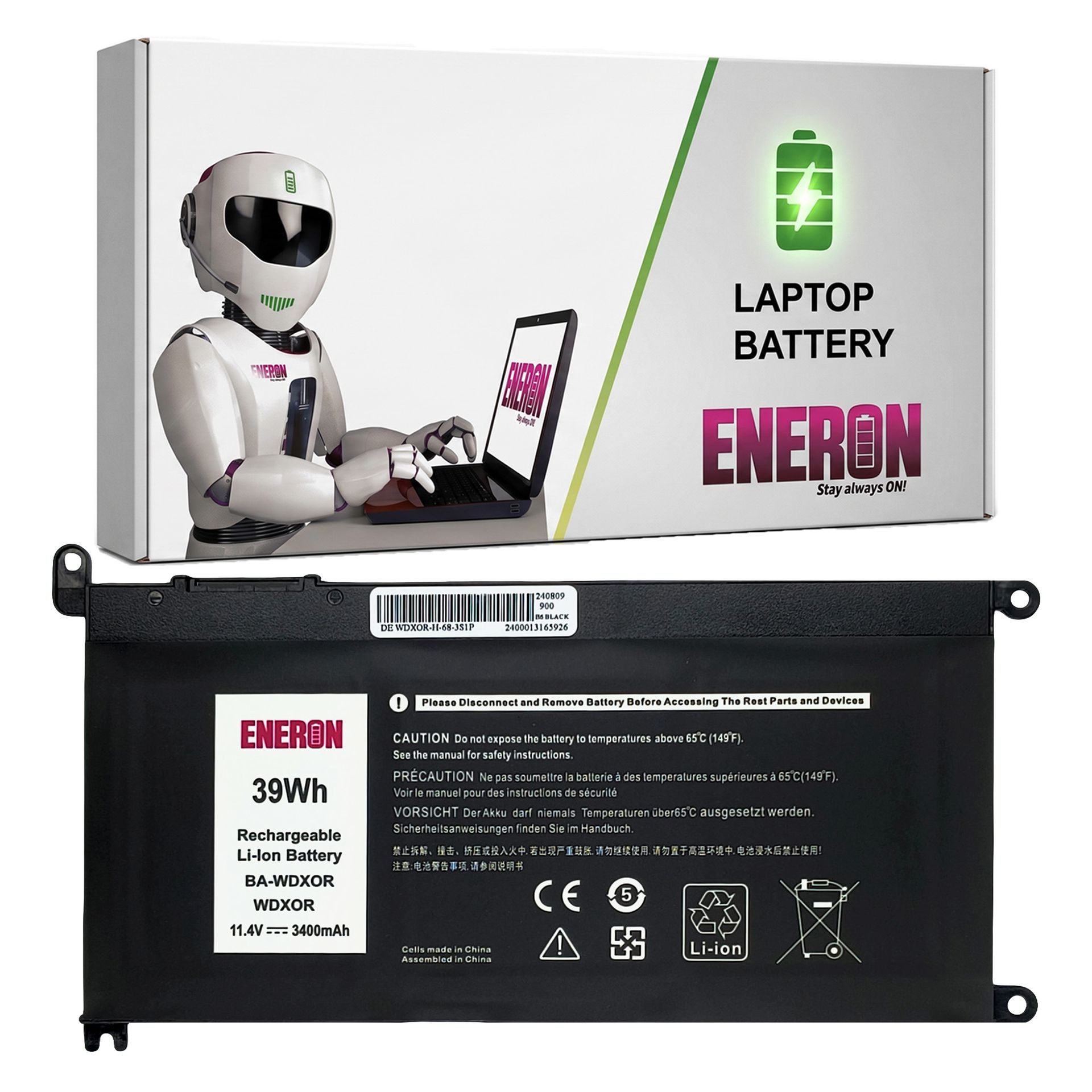 Bateria WDX0R WDXOR 3CRH3 T2JX4 do laptopa Dell