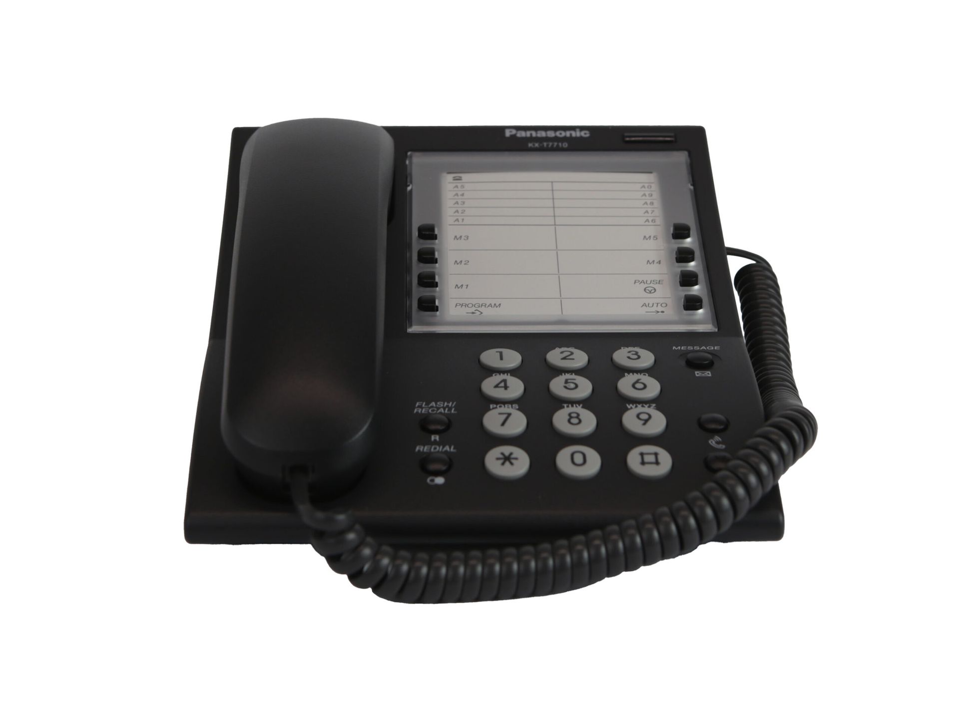 Telefon Przewodowy Panasonic KX-T7710NE-B 5x Pamięć Czarny