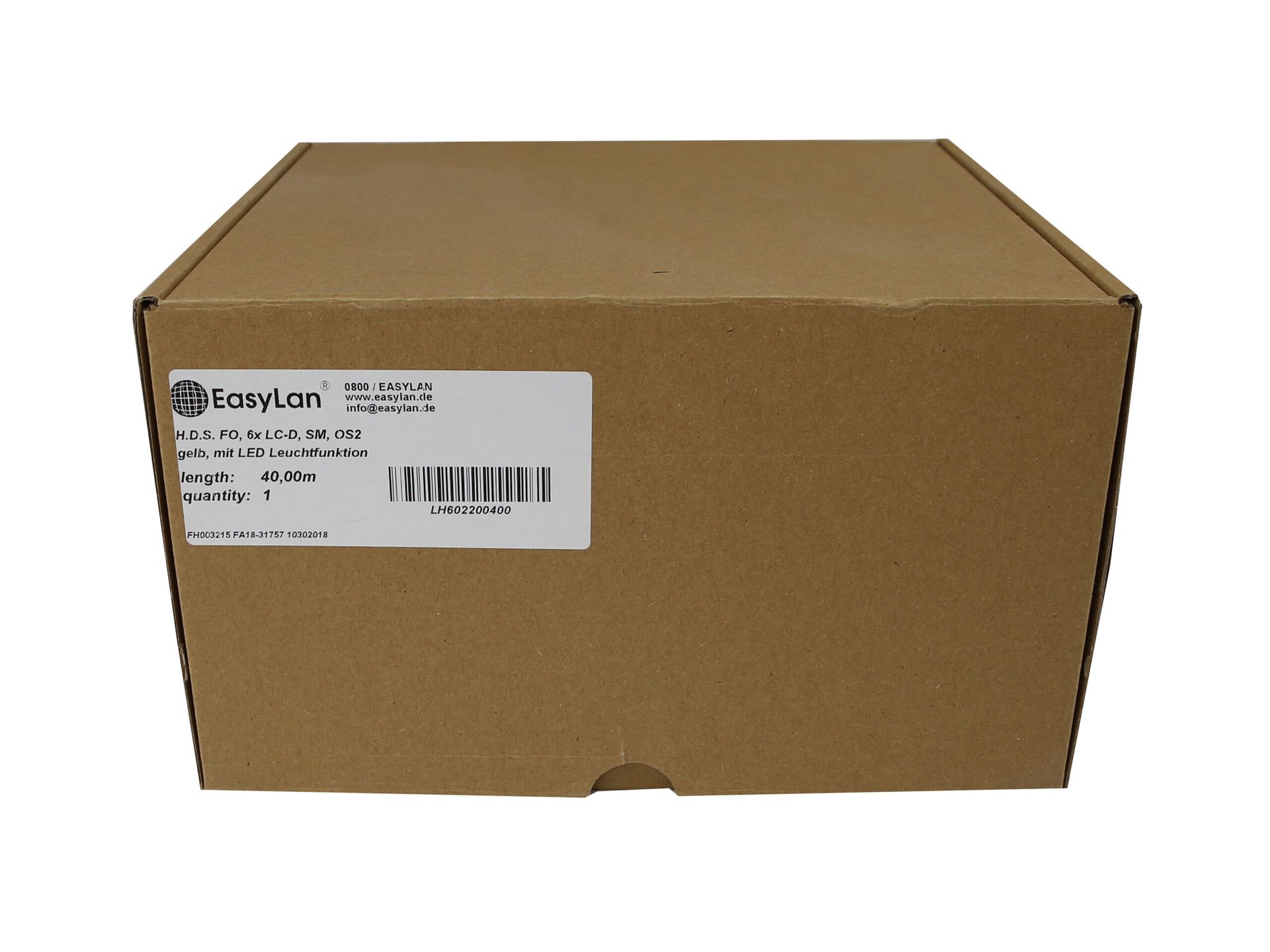 Kabel EasyLan H.D.S. FO, 6x LC-D, SM, OS2 With LED Lightfunction 40m LH602200400 Nowy