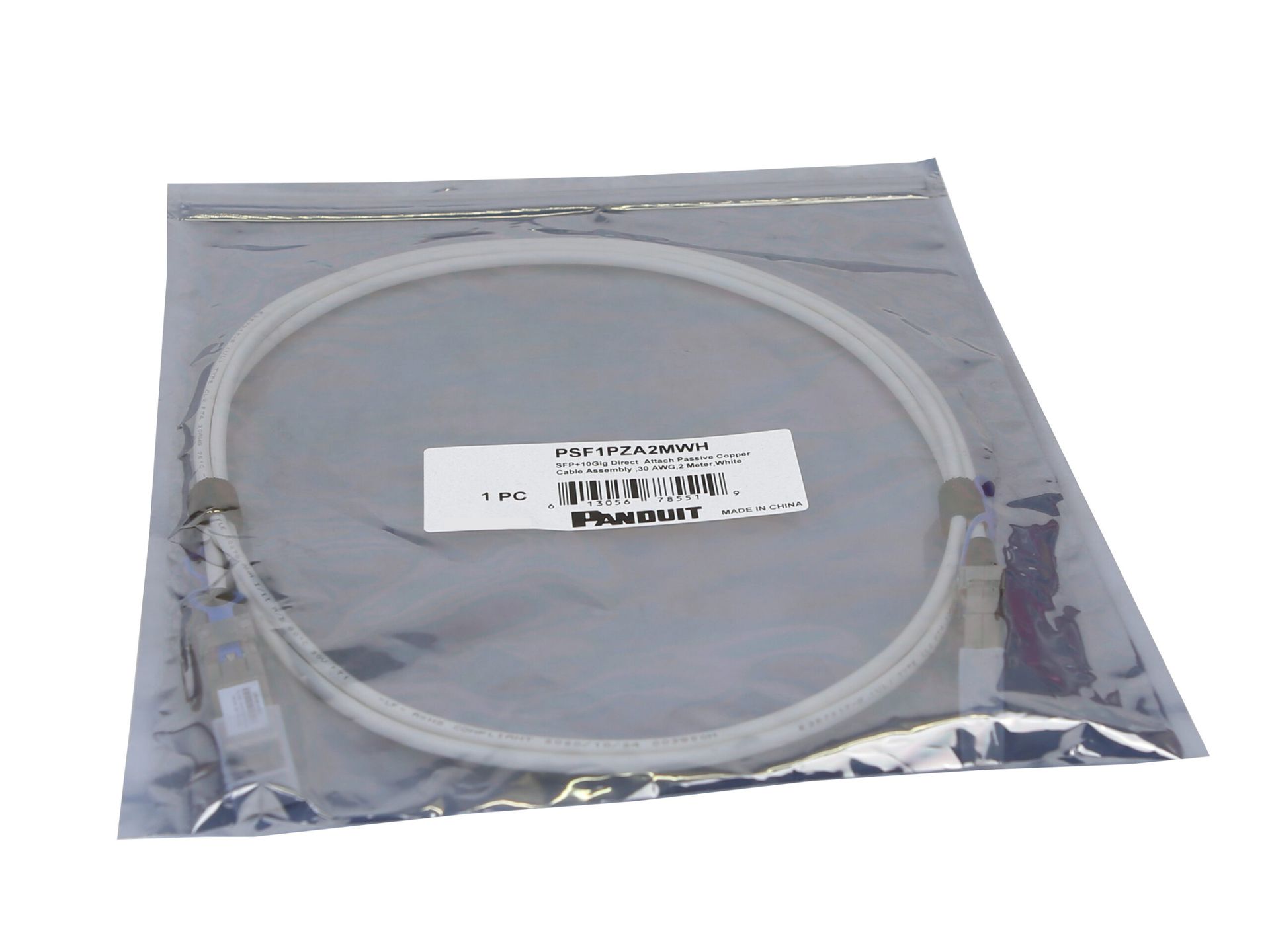 Kabel Panduit 10Gbits SFP+ 2m Direct Attach Passive Copper PSF1PZA2MWH 6697