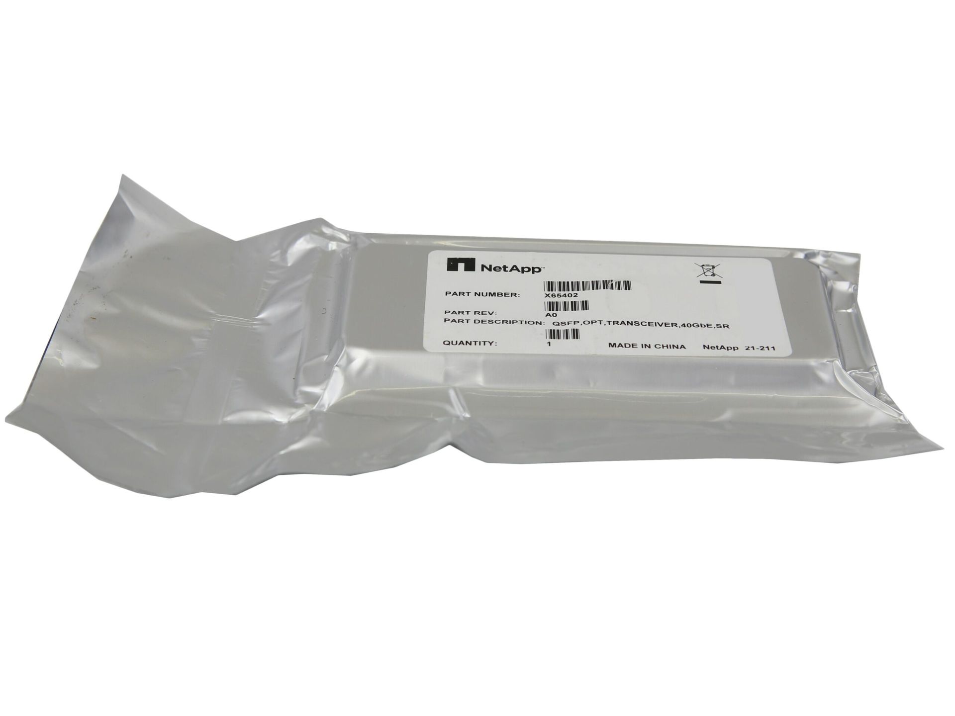 NetApp GBIC X65402 40Gbits QSFP+ 850nm 150m Transceiver 5126