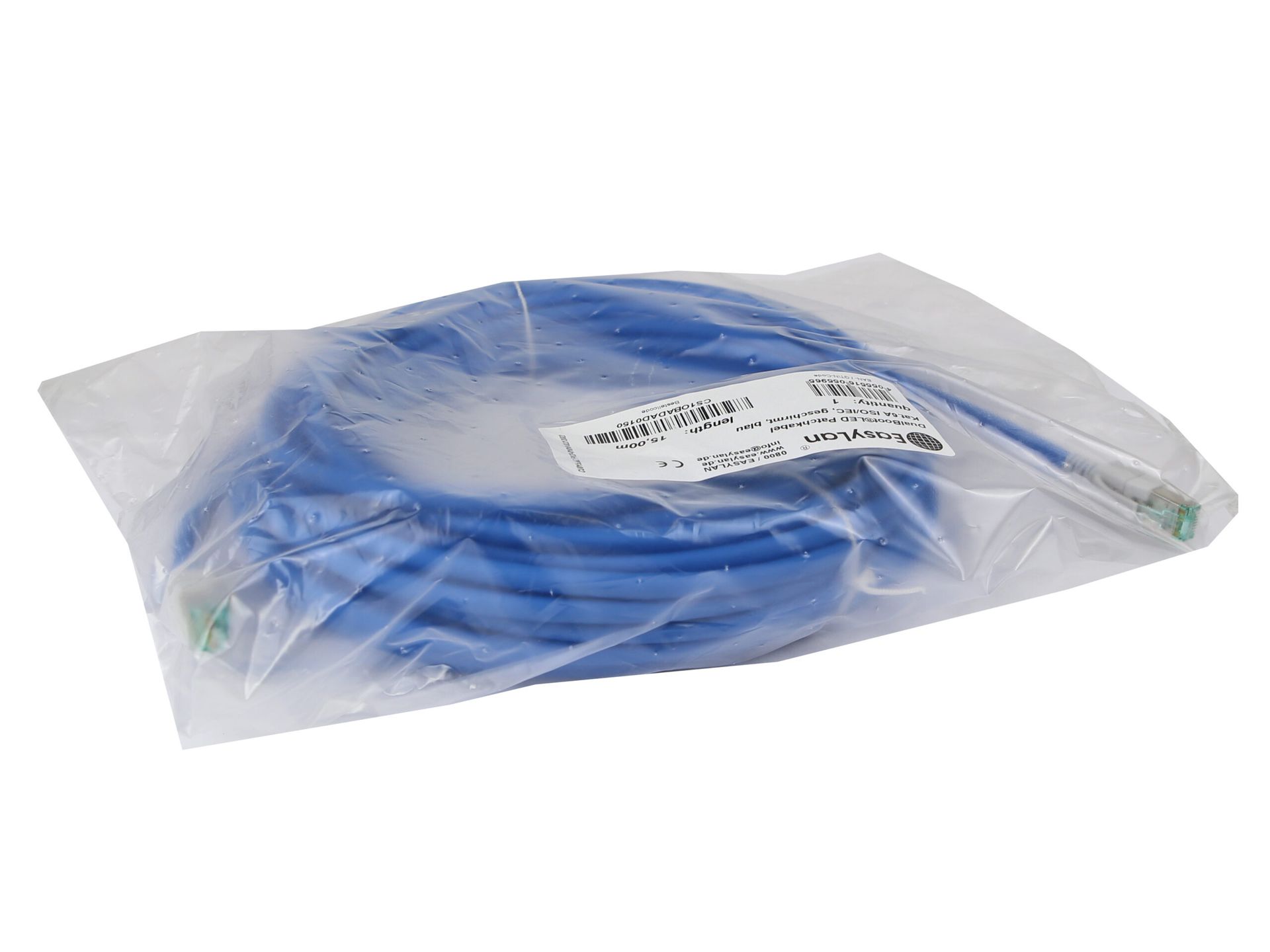 Kabel EasyLan CS1OBADAD0150 DualBoot LED Kat.6A ISO/IEC 15m Nowy