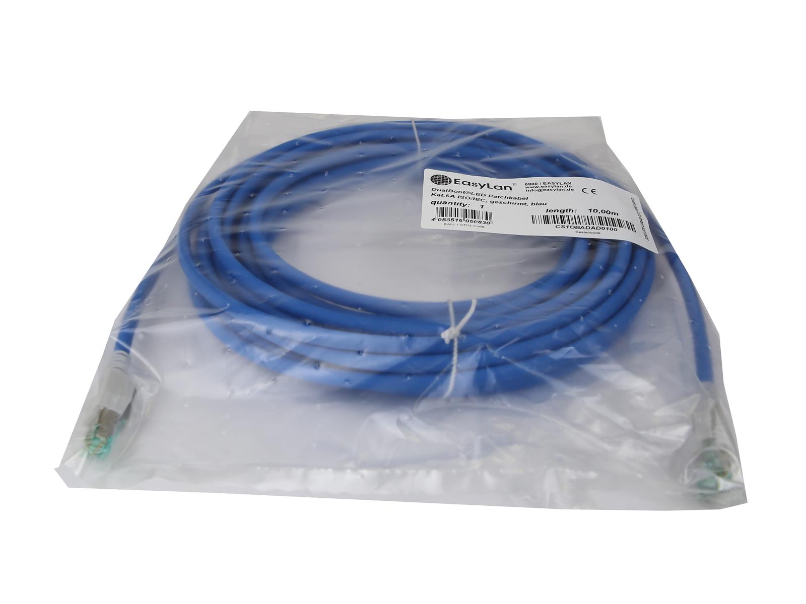 Kabel EasyLan DualBoot LED Kat.6A ISO/IEC 10m CS1OBADAD0100 Nowy