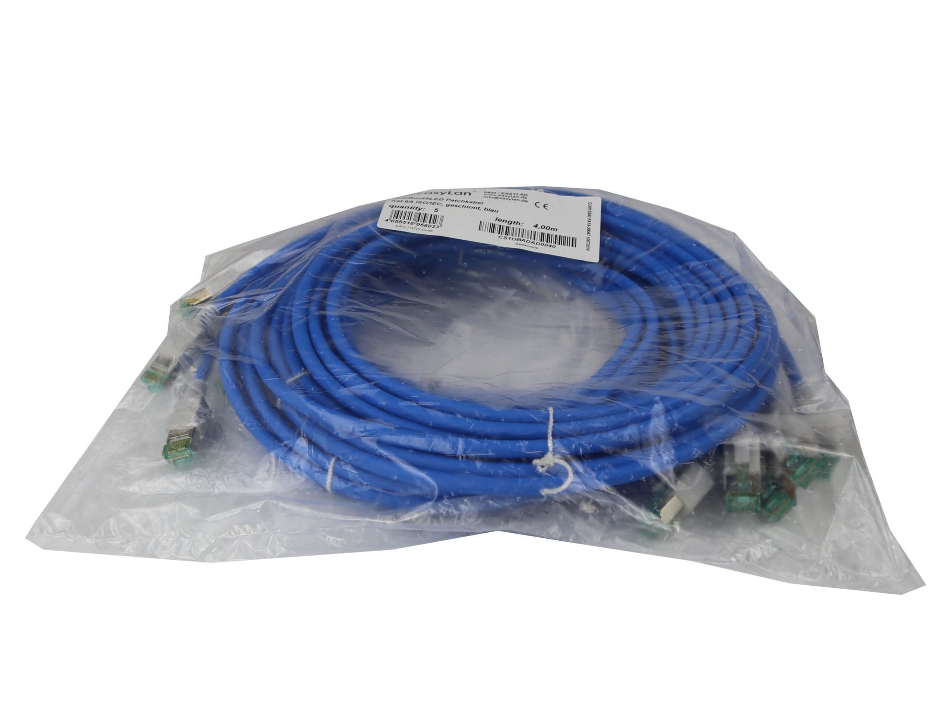 5x Kabel EasyLan DualBoot LED Kat.6A ISO/IEC 4m CS1OBADAD0040 Nowy