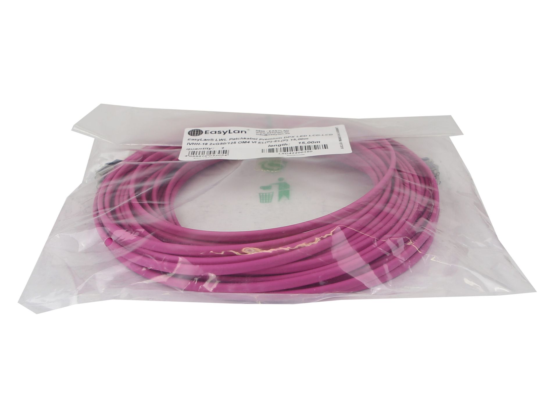 Kabel EasyLan LSD42200150 LCD-LCD IVHH-18 2xG50/125 OM4 VI 15m Nowy