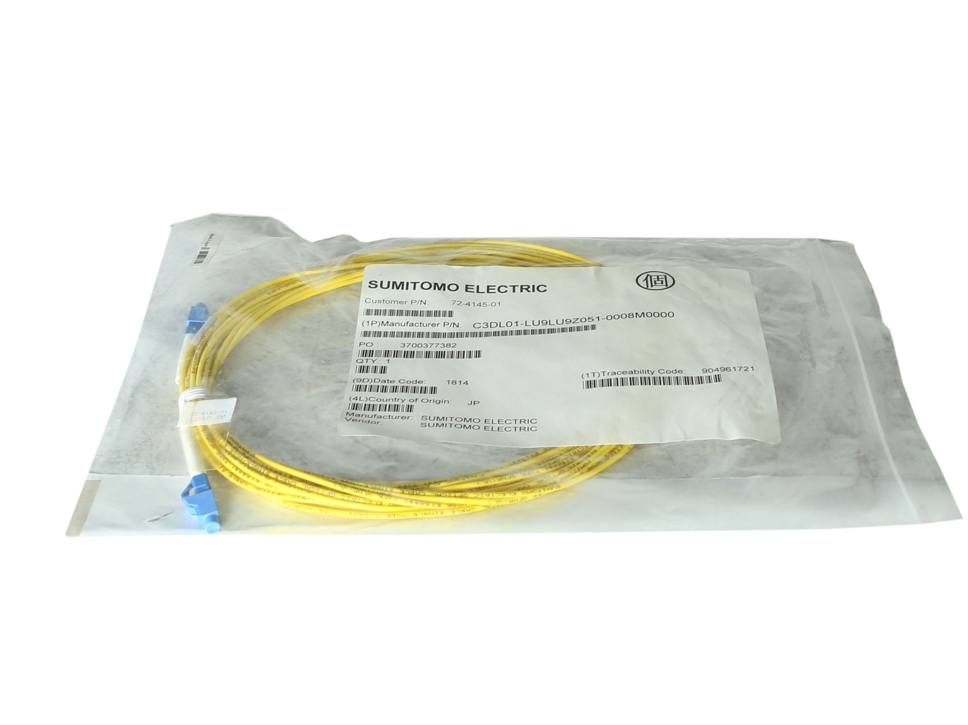 Kabel Cisco 15216-LC-LC-20 Fiber Optic LC/LC Single Mode 8m 72-4145-01 831
