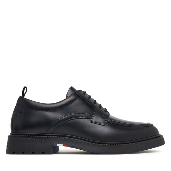 Półbuty Tommy Hilfiger Corporate Casual Lth Deck Shoe FM0FM05979 Czarny